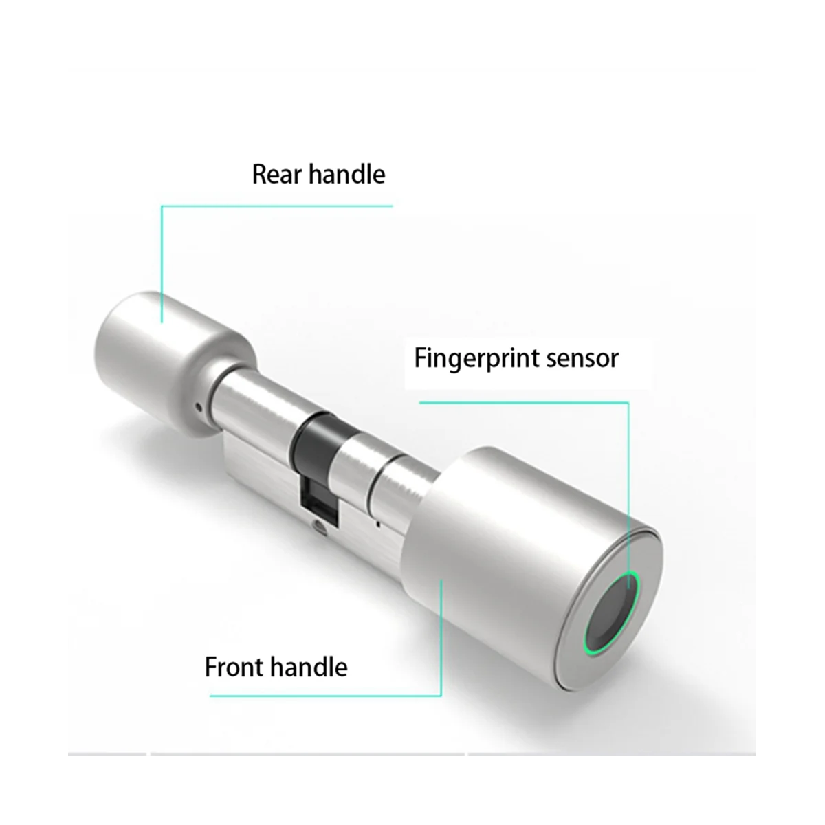 Imagem -06 - Bluetooth Anti-roubo Porta de Madeira Fechadura Esférica Fechadura de Impressão Digital Cilindro Doméstico Remoto Prata