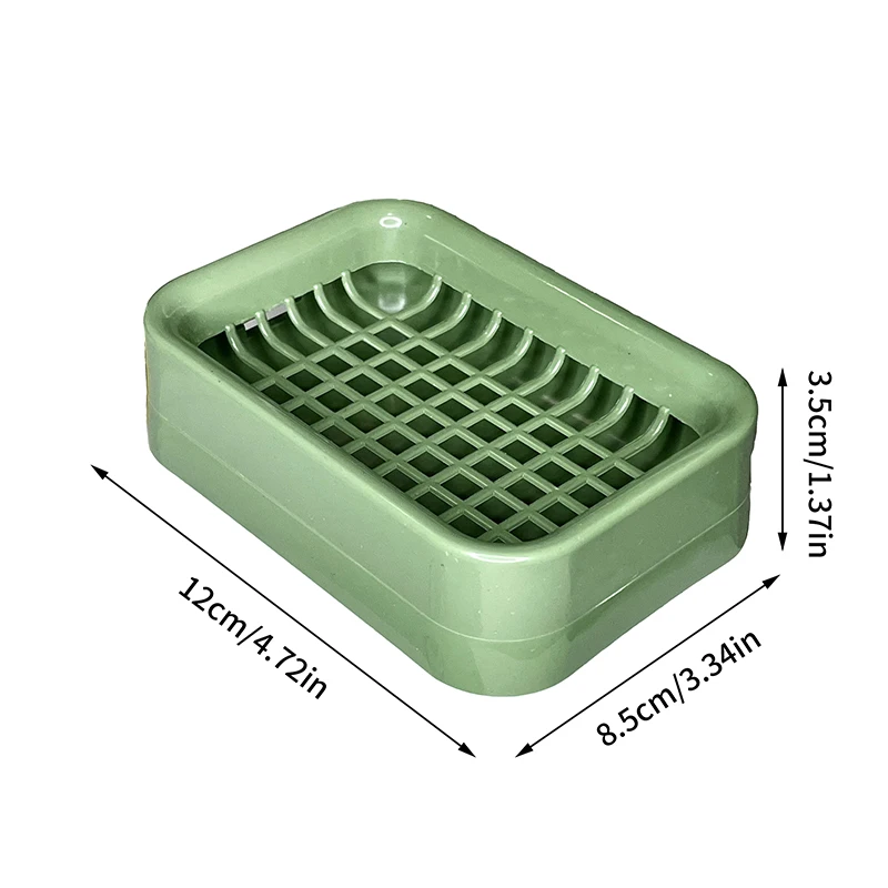 Creative Grid Soap Dish Thickened Double Layer Drain Soap Dish Bathroom Laundry Soap Rack Storage Rack