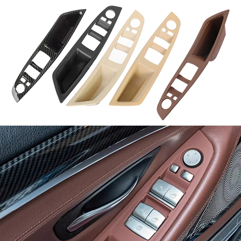 

1pc 31.5cm*6cm Car Inner Door Panel Handle Trim for BMW 2011-2017 5 Series F10 F18 F11 ABS+PC Car Interior Handle Only for LHD