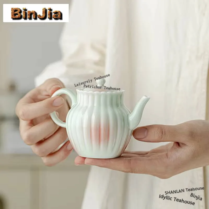 

150ml Grapefruit Jasmine Ceramic Teapot Chrysanthemum Petal Pot Tea Maker Ball Hole Filter Kettle Chinese Tea Set Decoration