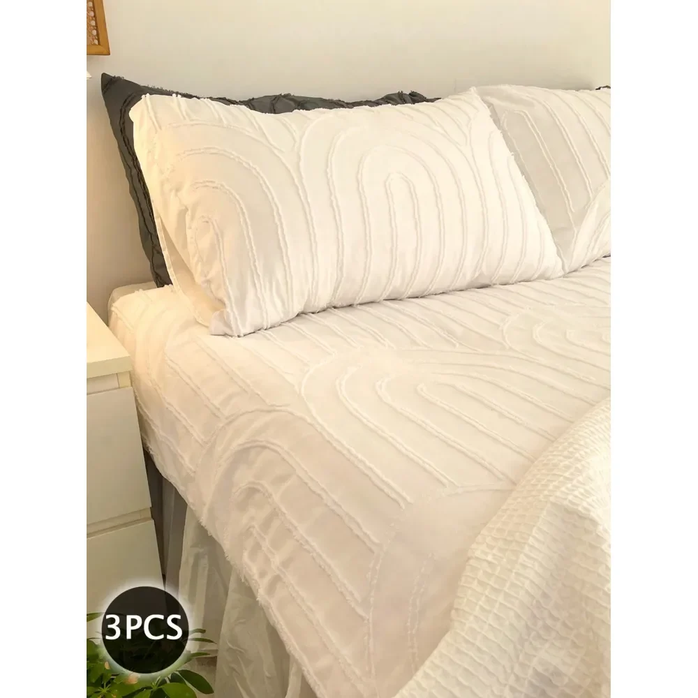 

Bohemian Style 3D Plush Duvet Cover Set Without Comforter, 1 Duvet Cover And 2 Pillow Shams, All Season Modern Plush Bedding Se