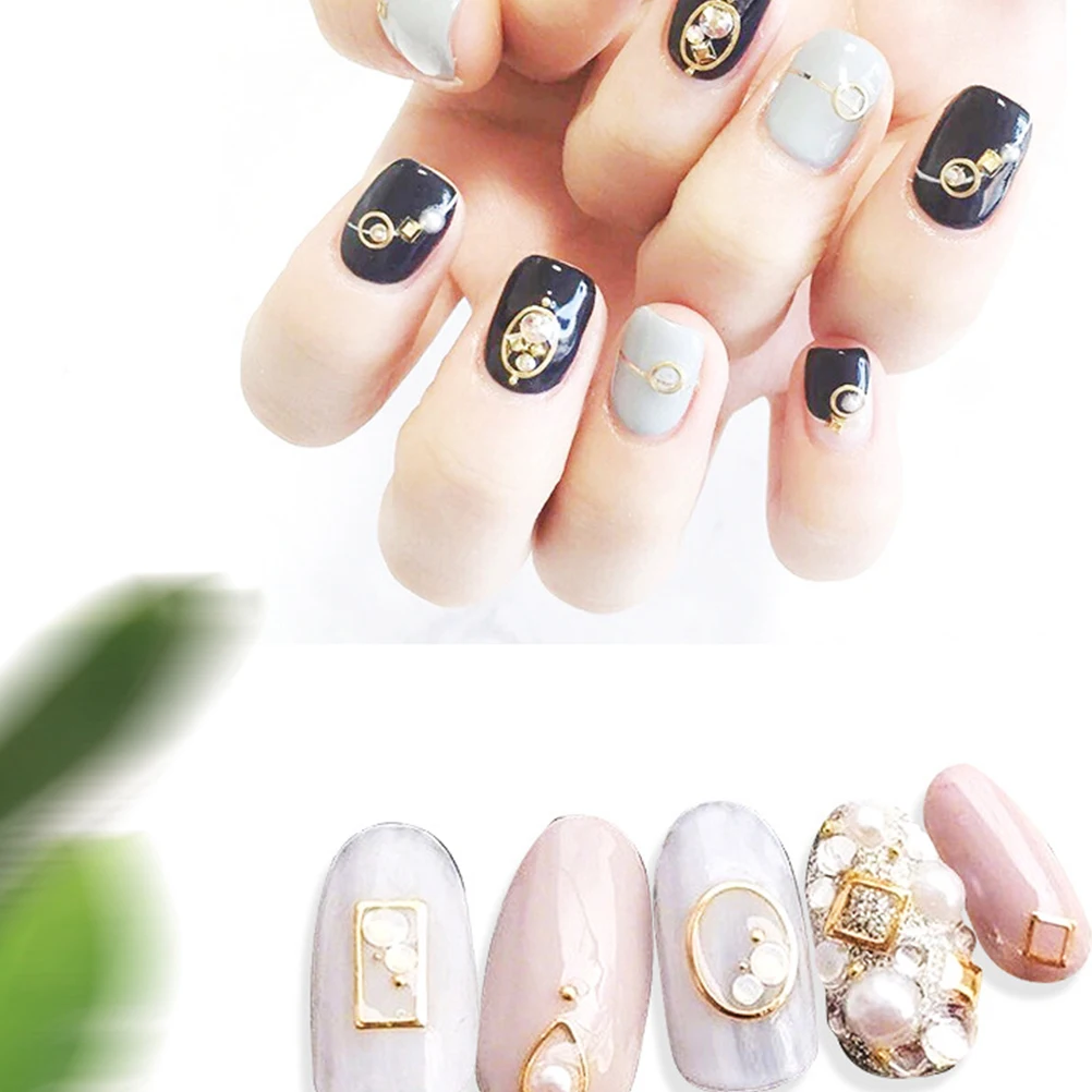 

4 Sets Drill Rhinestones Manicure Charm Multicolored Nail Drill Decorations DIY Manicure Charm Nail Art Beads Stickers Home Use