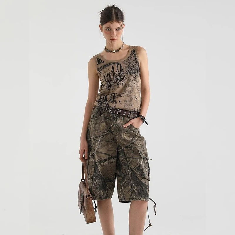2026 Y2K Aesthetic Letter Printing Grunge Tops Vintage Gothic Tank Top Women Harajuku Punk Streetwear Casual Loose Summer Tanks
