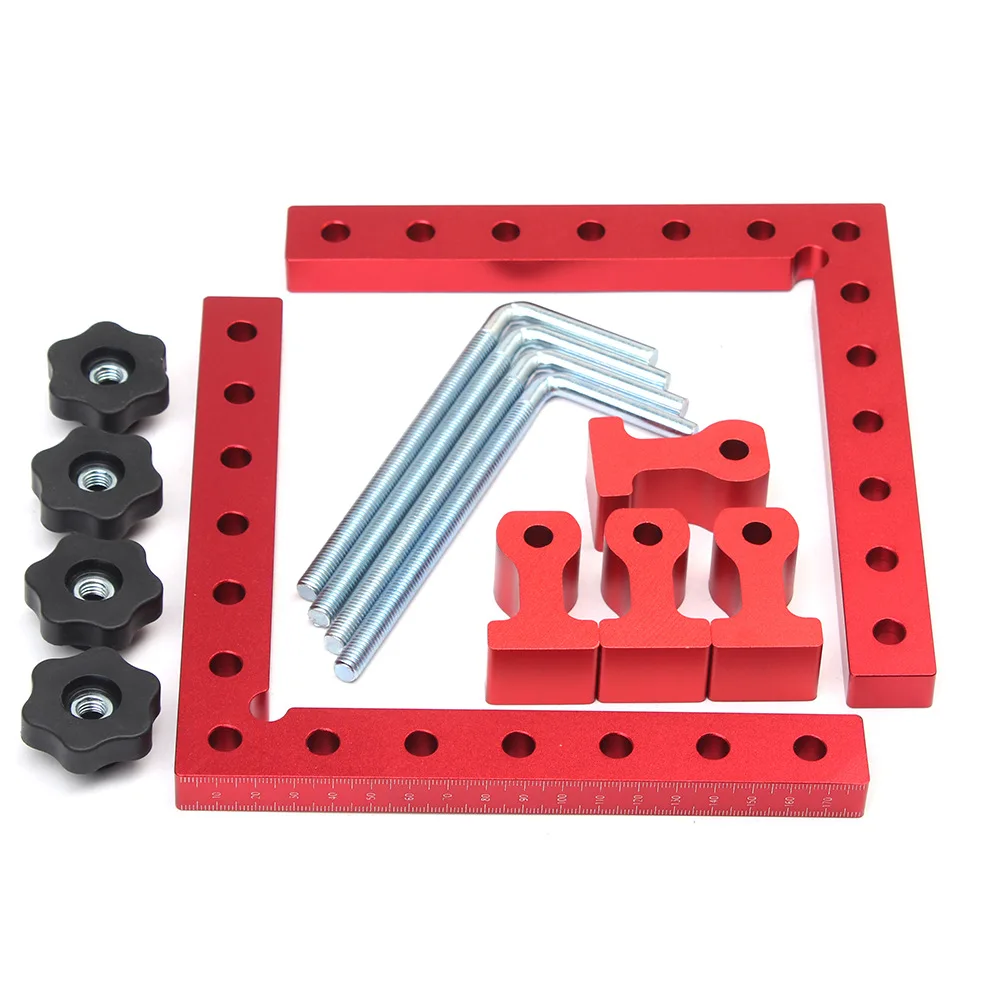 Woodworking right-angle fixture, puzzle fixing clip 90-degree right-angle positioning ruler, aluminum alloy height