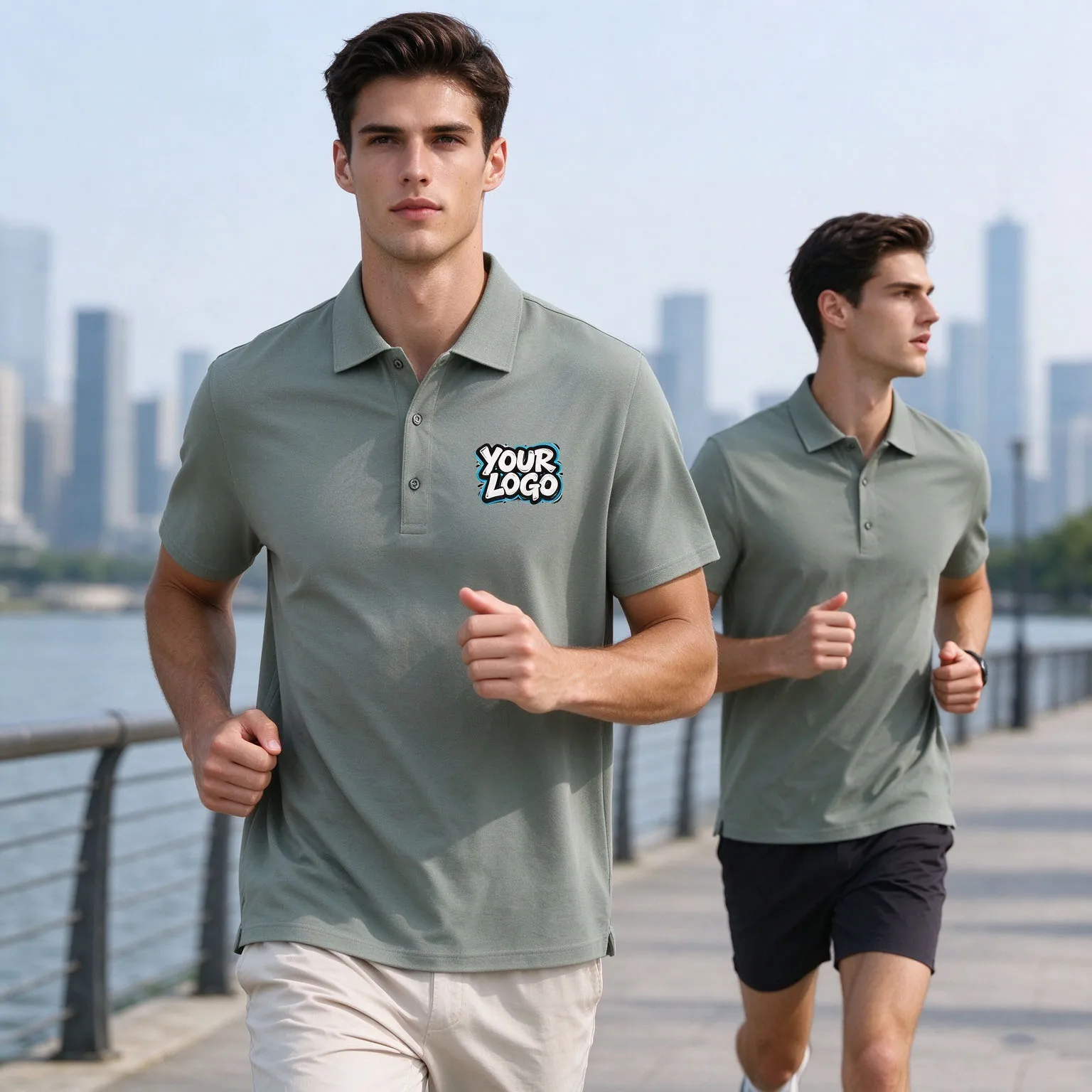 Custom Logo Men Women Summer Fast‑Drying Polo Shirt, Short Sleeve Turn‑Down Collar Breathable Casual Sports Group Work Tops