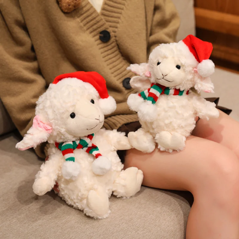 Creative Run Fast Series Kerst Schapen Knuffel Cartoon Knuffels Zacht Lam Schattige Babys Sussen Pop Kussen voor Kid Gift