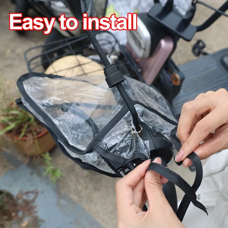 دراجة نارية الشتاء يندبروف غير نافذ للمطر غطاء المقود دراجة نارية الباردة مقاوم للماء غطاء المقود لوازم 2 قطعة