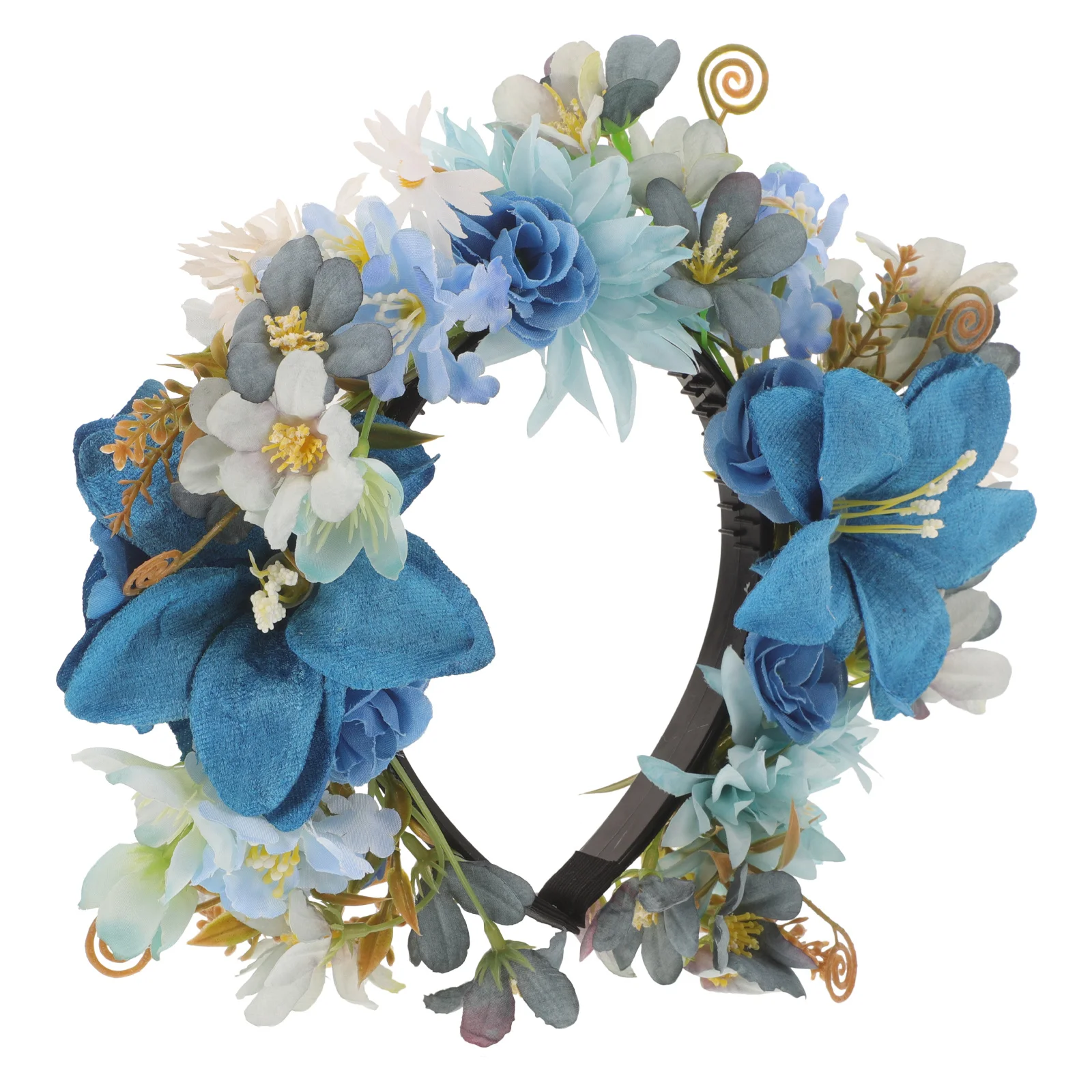 

Цветочная корона-ободок, искусственный цветочный венок для волос, женский аксессуар для свадьбы, вечеринки, Дня святого Валентина, выпускного вечера, декор для волос