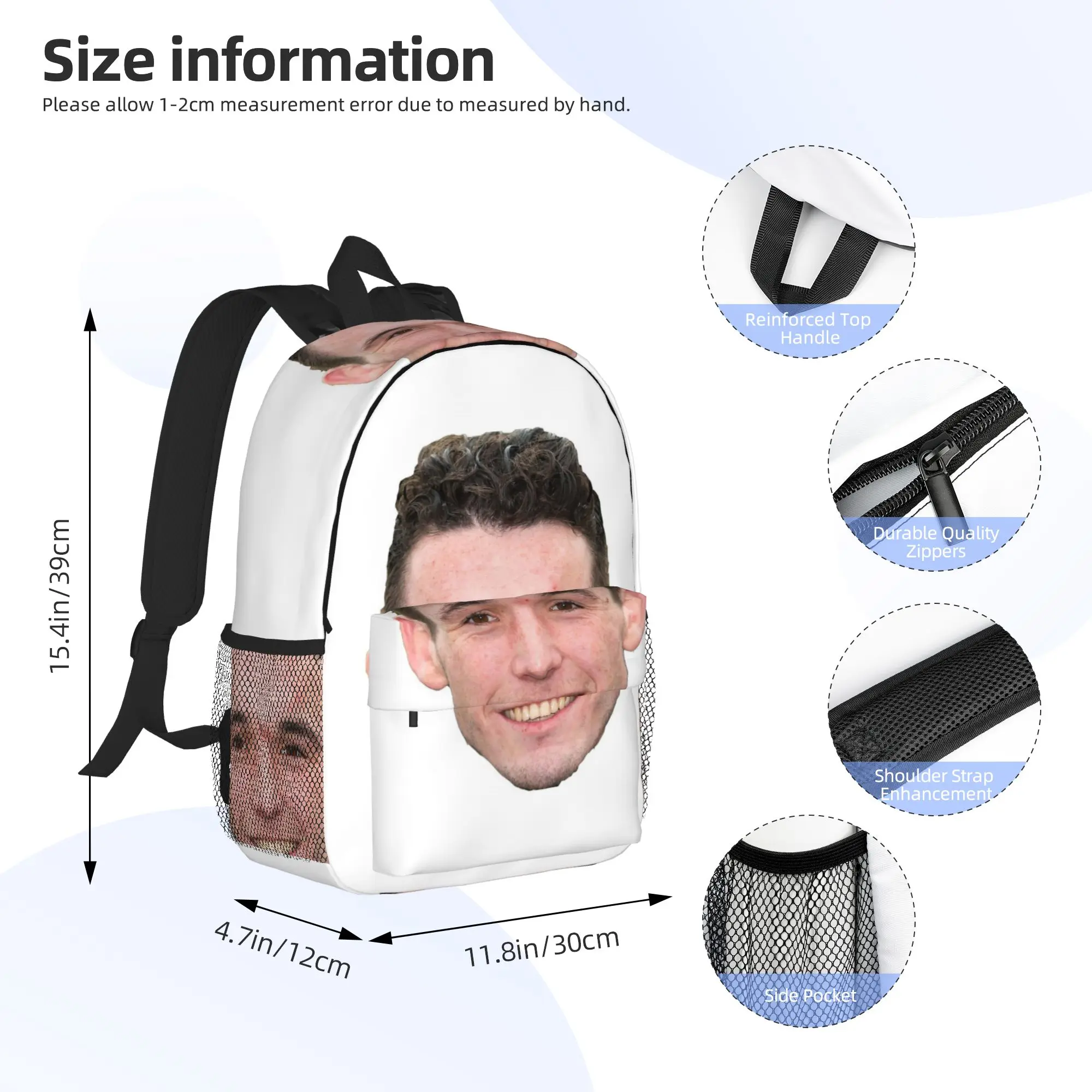 John McGinn Aston Villa Hibs Hibernian Scotland Super John McGinn Backpack Hot Sale Daypack BookBag Shoulder Bags School Bag