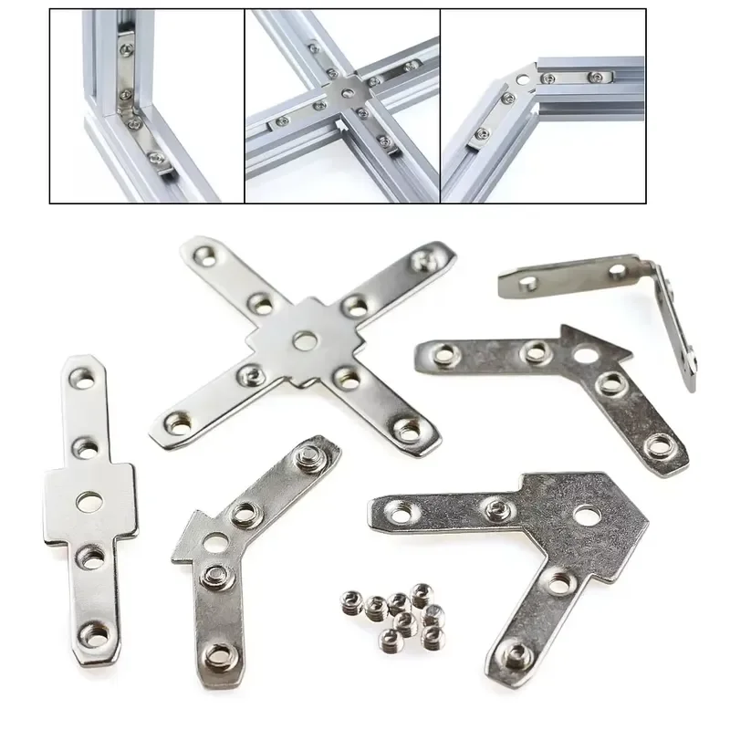 10Pcs Makerlink Tee Nut V-Slot T-Slot Angle Corner Connector 60/90/120/135 Angle Corner Hidden Tee Nut Joining T Nut