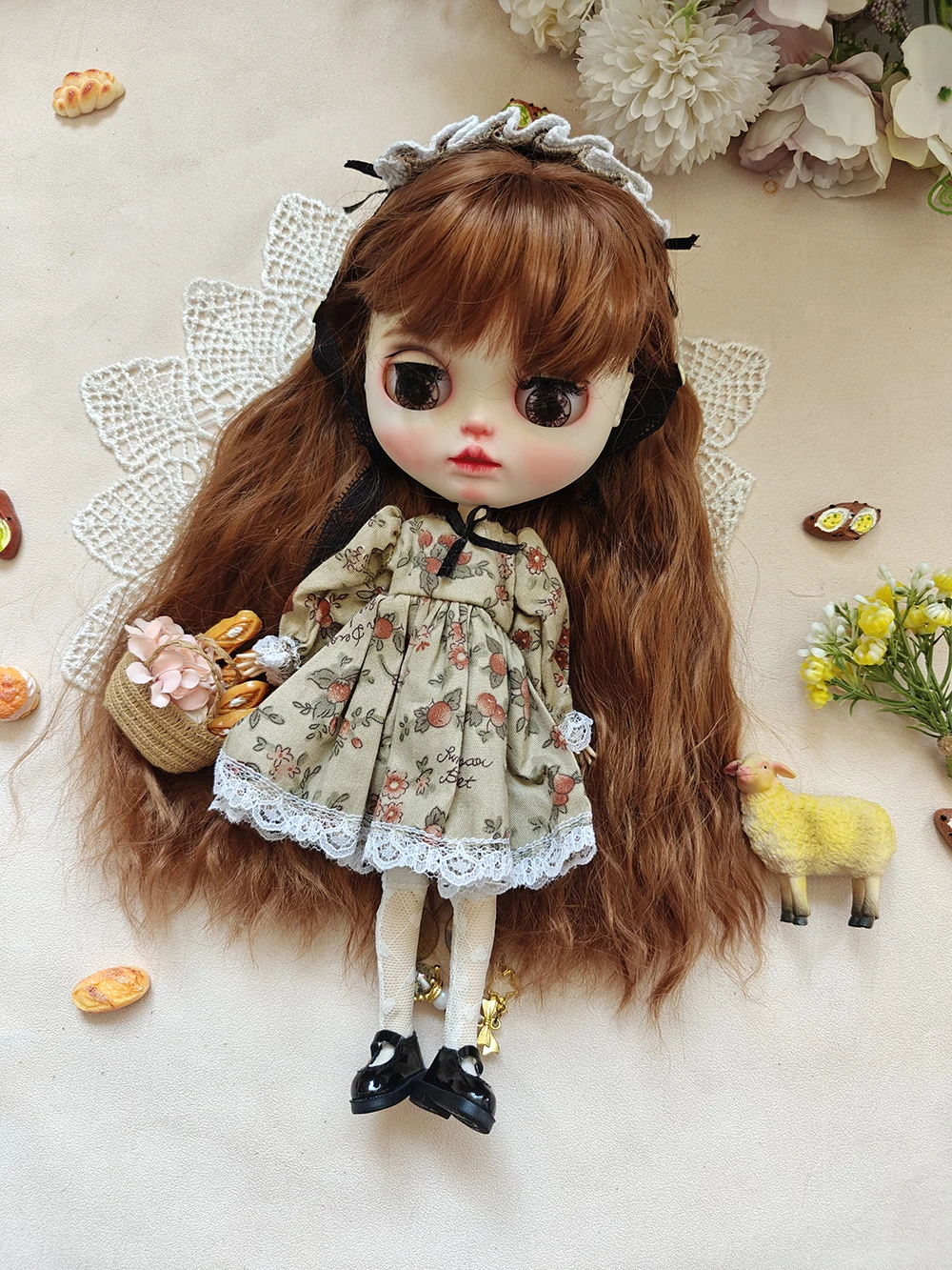 

Кукла Блайт, одежда, винтажный кружевной комплект, милая одежда Блайт для Ymy Licca Azones Ob22 24 27, аксессуары для кукол YMY