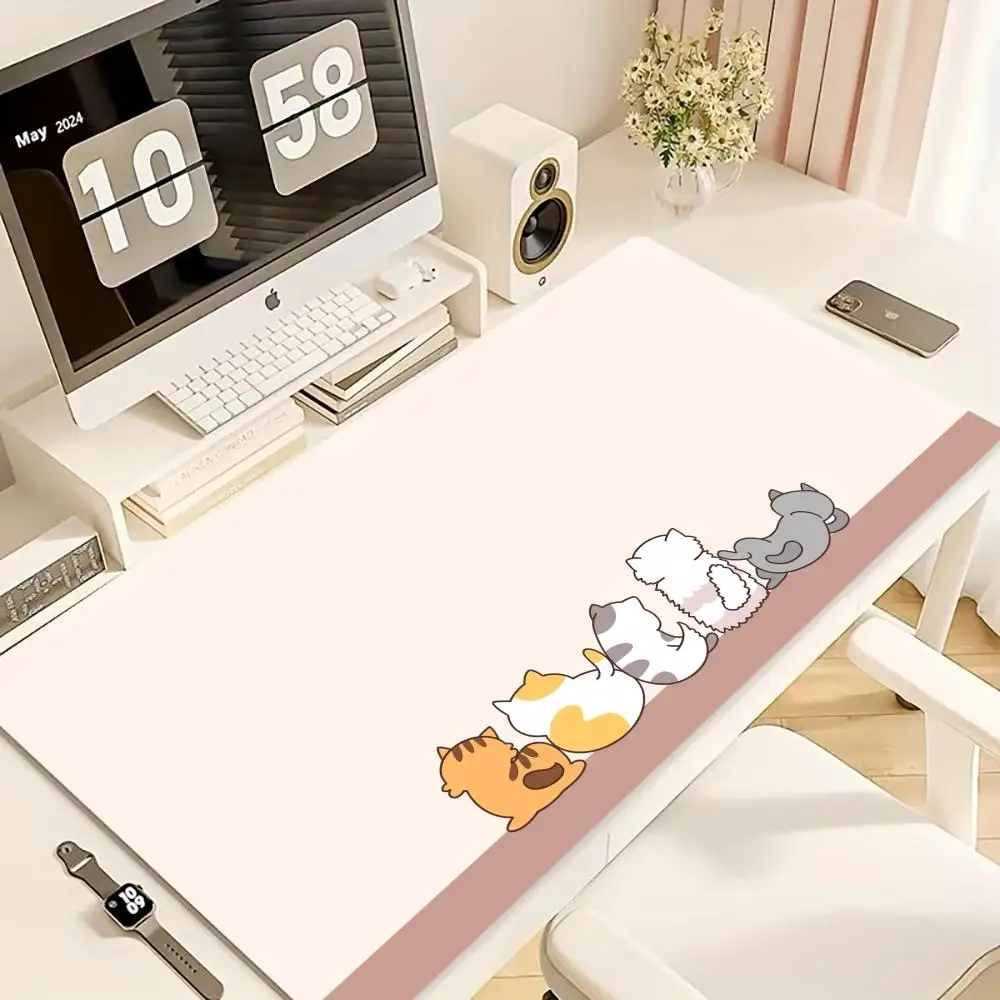 

Коврик для мыши с милым котом XL, компьютерные аксессуары, офисные игровые настольные коврики, резиновые противоскользящие коврики для игровой клавиатуры, коврики для мыши XXL, настольные коврики 40X90