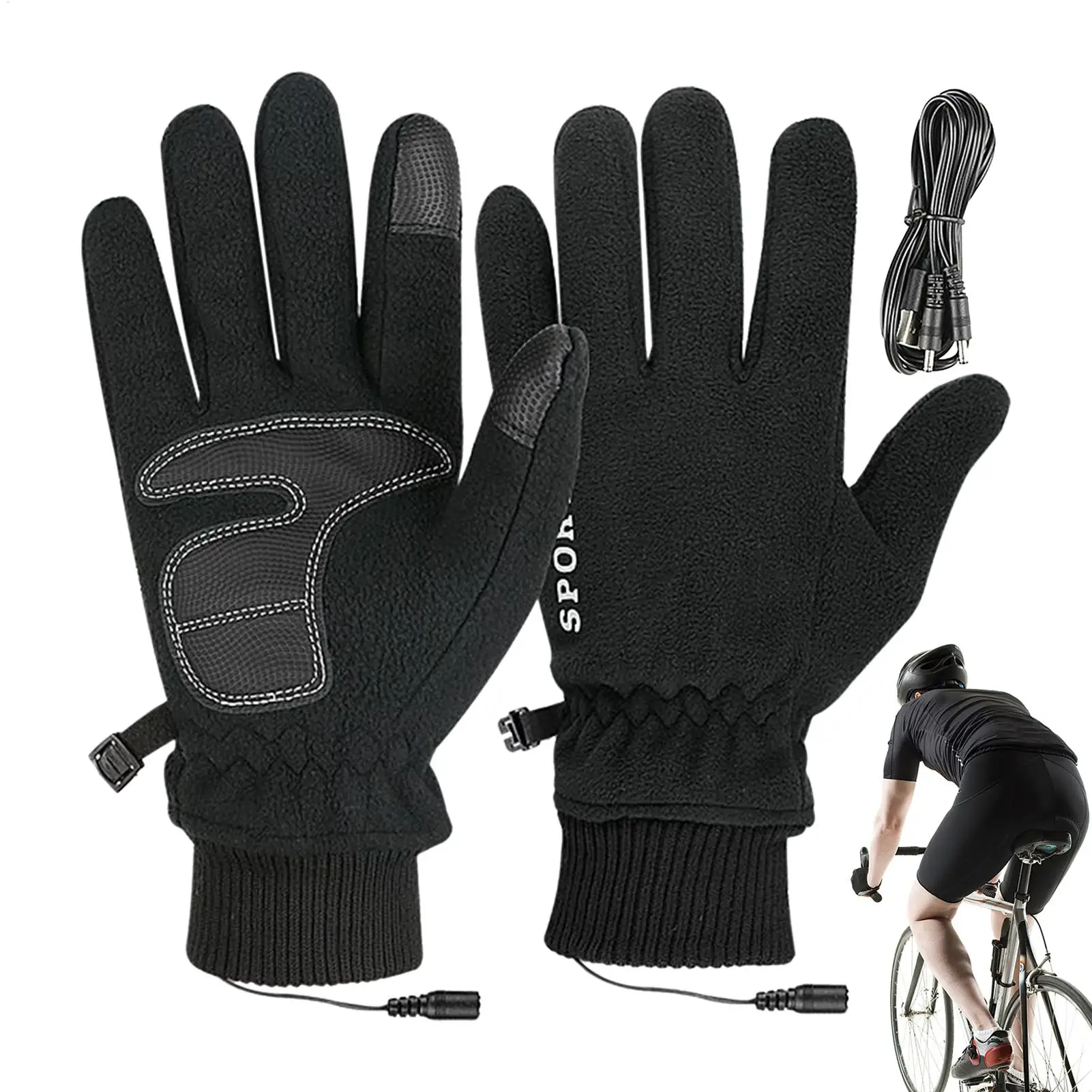 

Electric Heated Gloves Winter Electric Heating Gloves Windproof Mittens Screen Touch Outdoor Sport Skiing Cycling Gloves