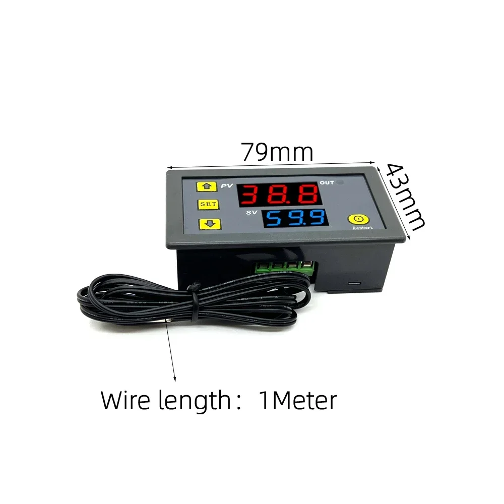 Minicontrolador de temperatura Digital W3230, regulador de termostato, Control de refrigeración y calefacción, termorregulador con Sensor, 12V, 24V,