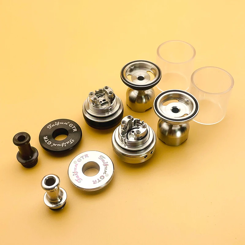 DSX Taifun GTR RTA Atomizer 23mm 4ml 316ss+PCTG Material Single Coil Adjustable Airflow Rebuildable Vape Tank Accessories.