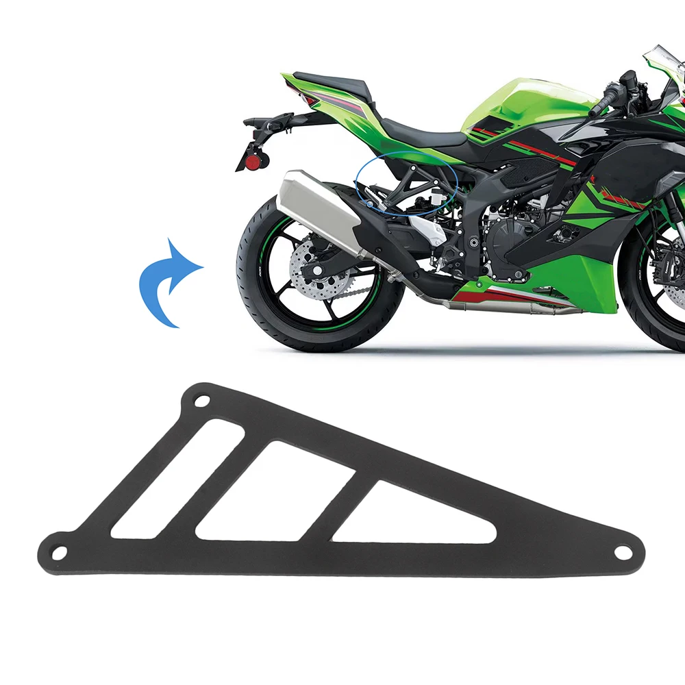

Кронштейн для выхлопных газов Kawasaki ZX4R ZX4RR, черные аксессуары для мотоциклов, алюминиевый инструмент для модификации, поддержка глушителя