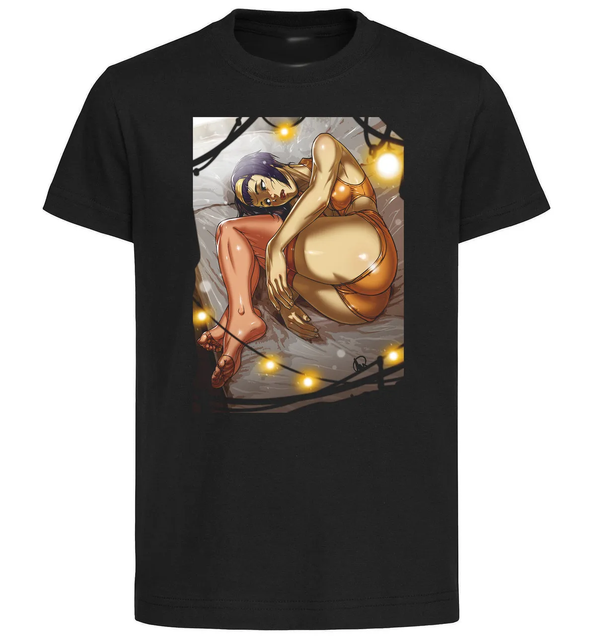 T-Shirt Black Grey White Ganassa Cowboy Bebop Faye Valentine