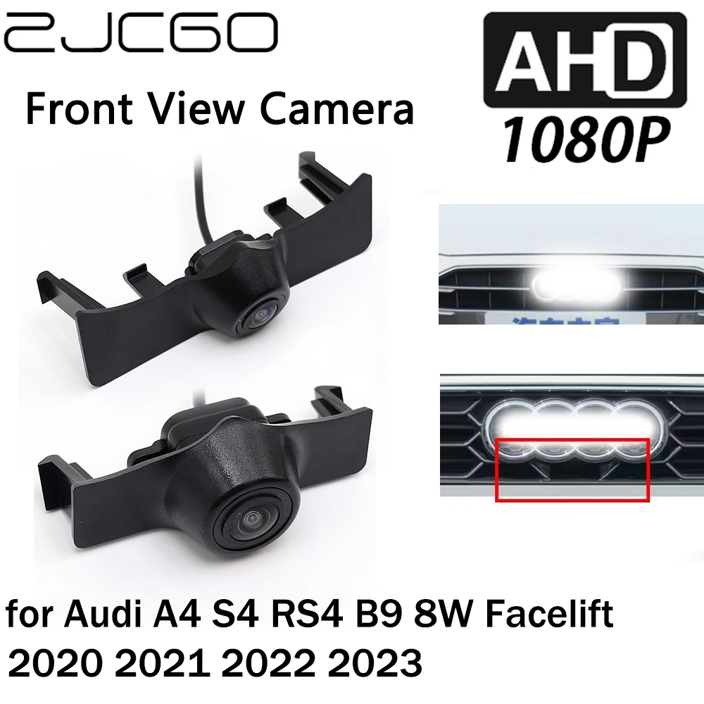 

ZJCGO Car Front View LOGO Parking Camera AHD 1080P Night Vision for Audi A4 S4 RS4 B9 8W Facelift 2020 2021 2022 2023