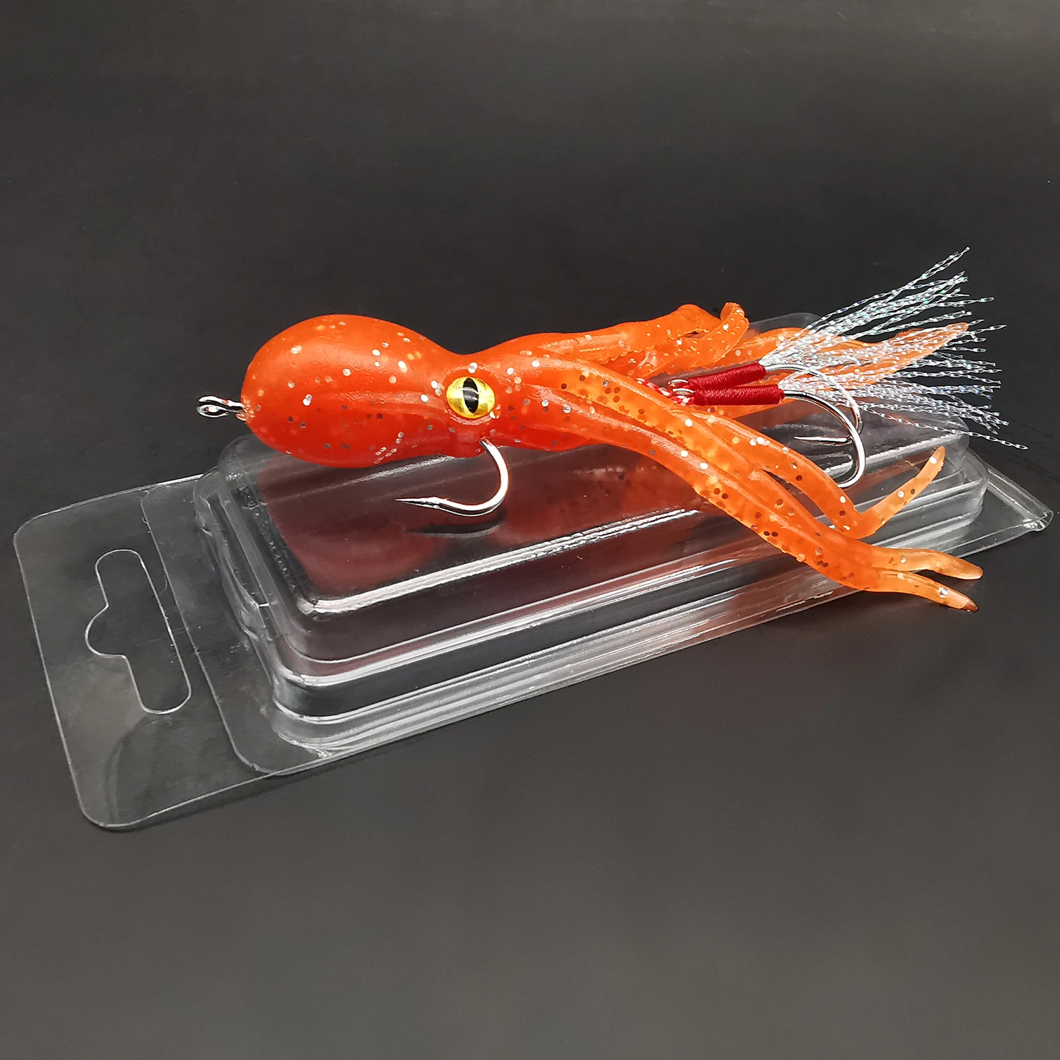 ANFS 3 Stück/1 Stück weiche Köder, leuchtender Tintenfisch-Kunstköder – robuste Blei-Jig – perfekt zum Trolling von Lachs, Barsch und Forellenangeln