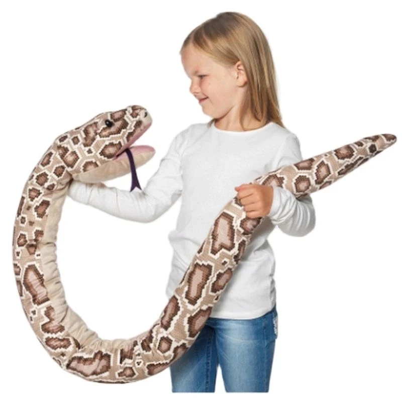 One Piece 155CM Real Life Plush Toys Stuffed Giant Snake Animal Soft Dolls Bithday Christmas Party Gifts Baby Funny Hand Puppet