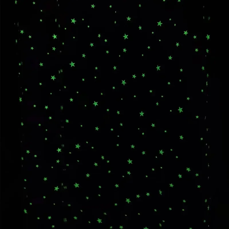 Glow-in-the-dark Finished Glowing Stars Valance Curtains for Living Dining Room Bedroom Finished Curtains Kids