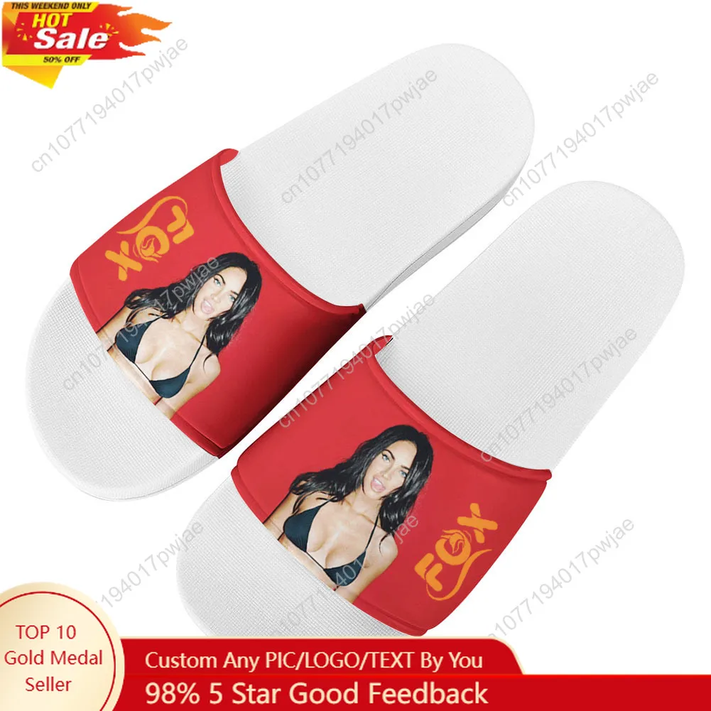 

Megan Fox Singer Slippers Home Water Shoes Mens Womens Summer Slipper Retro street Indoor Outdoor Shower light Pool Sandals