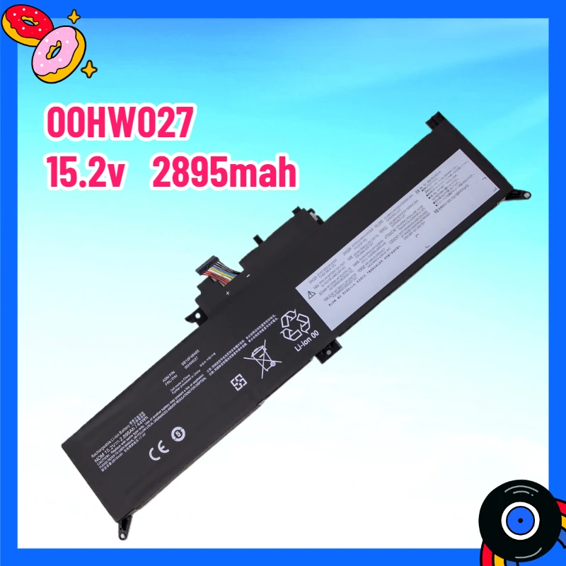 

00HW027 Сменный аккумулятор для ноутбука, совместимый с Lenovo ThinkPad Yoga 260 Series SB10F46464 SB10F46465 01AV434 01AV433