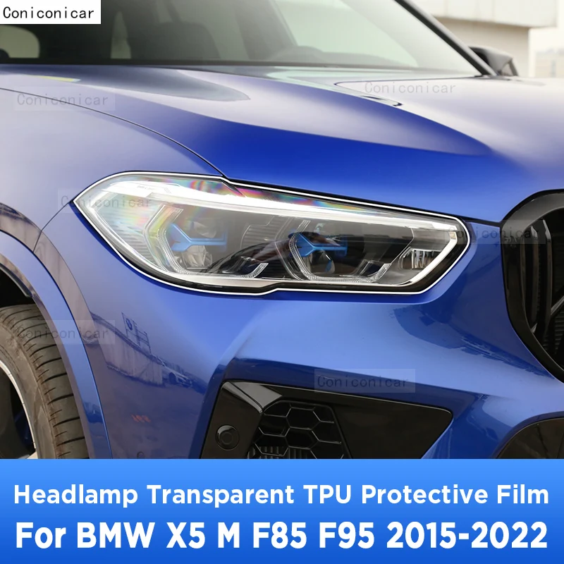 

Для BMW X5 M F85 F95 2015-2022 автомобильная внешняя фара против царапин передняя лампа прозрачная защитная пленка из ТПУ аксессуары
