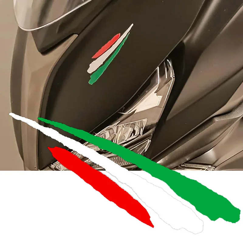 

1PC Italian Flag Waterproof Vinyl Stickers – Red/White/Green Decals for Motorcycle, Car & Auto Exterior Styling