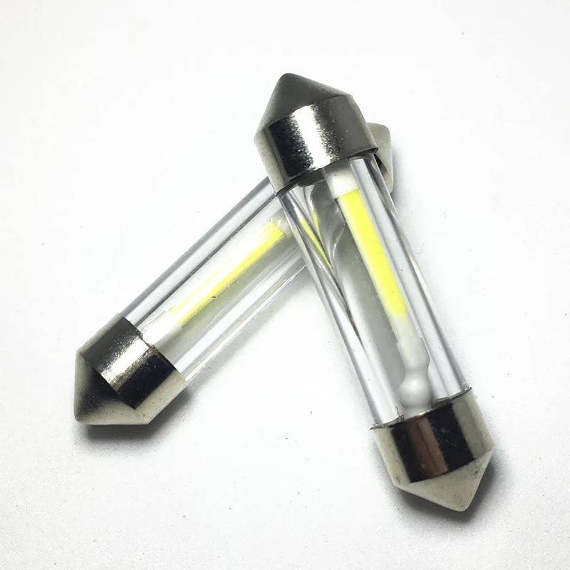 

100Pcs C10W C5W LED Festoon Light 31mm 36mm 39mm 41mm Bulb COB Canbus 6000K Auto Interior Dome Reading Sunvisor Trunk White Lamp