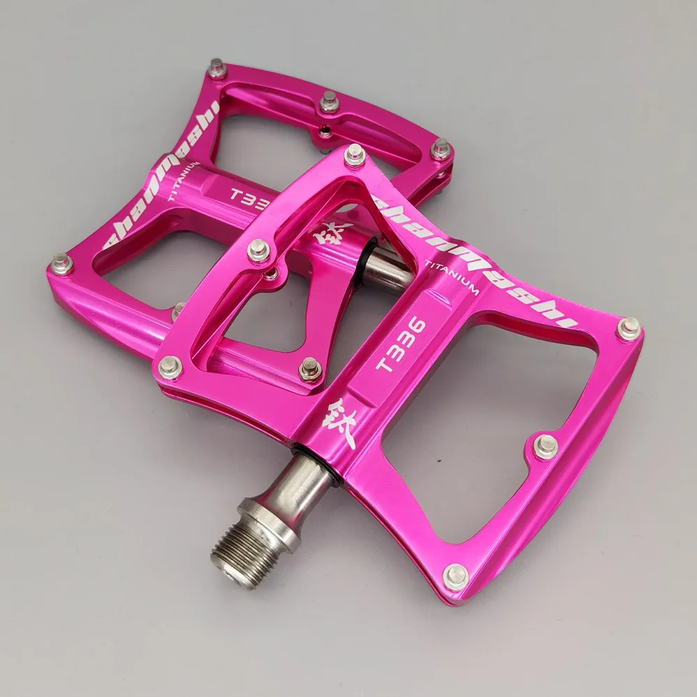 

Педали для велосипеда из титанового сплава с тремя подшипниками, противоскользящие педали с осью из титанового сплава, аксессуары для горных и шоссейных велосипедов