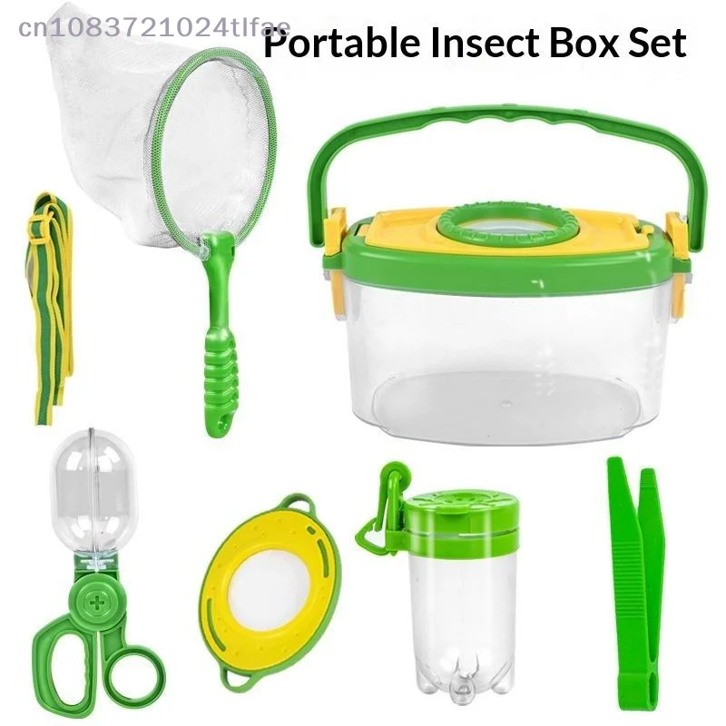 {YY30} Outdoor Exploration Magnifying Glass Handheld Children'S Observation Box Butterfly Net Capture Tool Observation Jar Toy