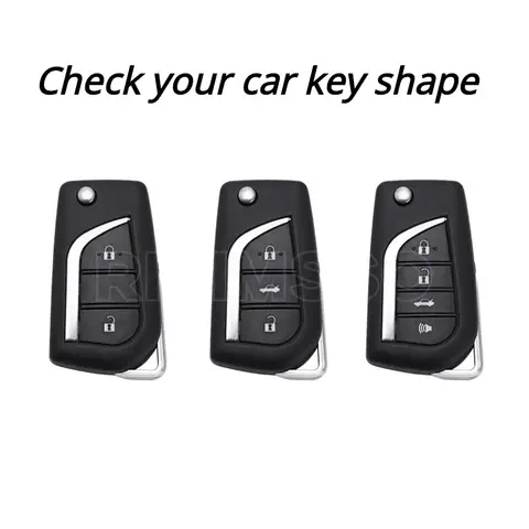 2 3 4 knappar TPU bilnyckelfodral skalskydd för Toyota Aygo Yaris Highlander Camry RAV4 nyckelhållare biltillbehör 10 best sales Toyota Aygo 2015 tillbehör - №9