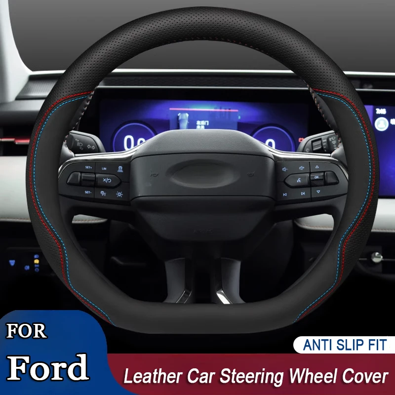 

Car Steering Wheel Cover for Ford Mondeo Fusion Focus Escort Fiesta Taurus O D Type Anti Slip Wear-resistant Auto Accessories