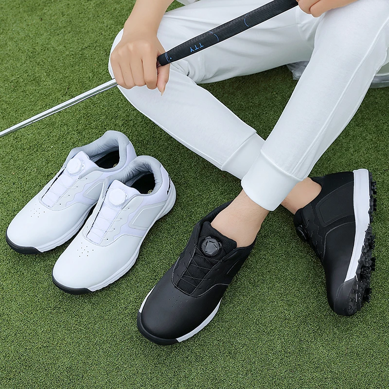 Men's golf shoes: casual, breathable, anti-skid, traction sole 47, outdoor leather shoes for golf shoes, comfortable p619