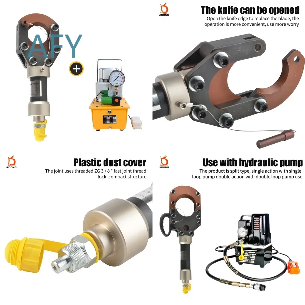 Heavy Duty Hydraulic Cable Cutter for CP-50H 50mm Steel Cable Slitting Tool with Manual Pump Industrial Wire Cutting