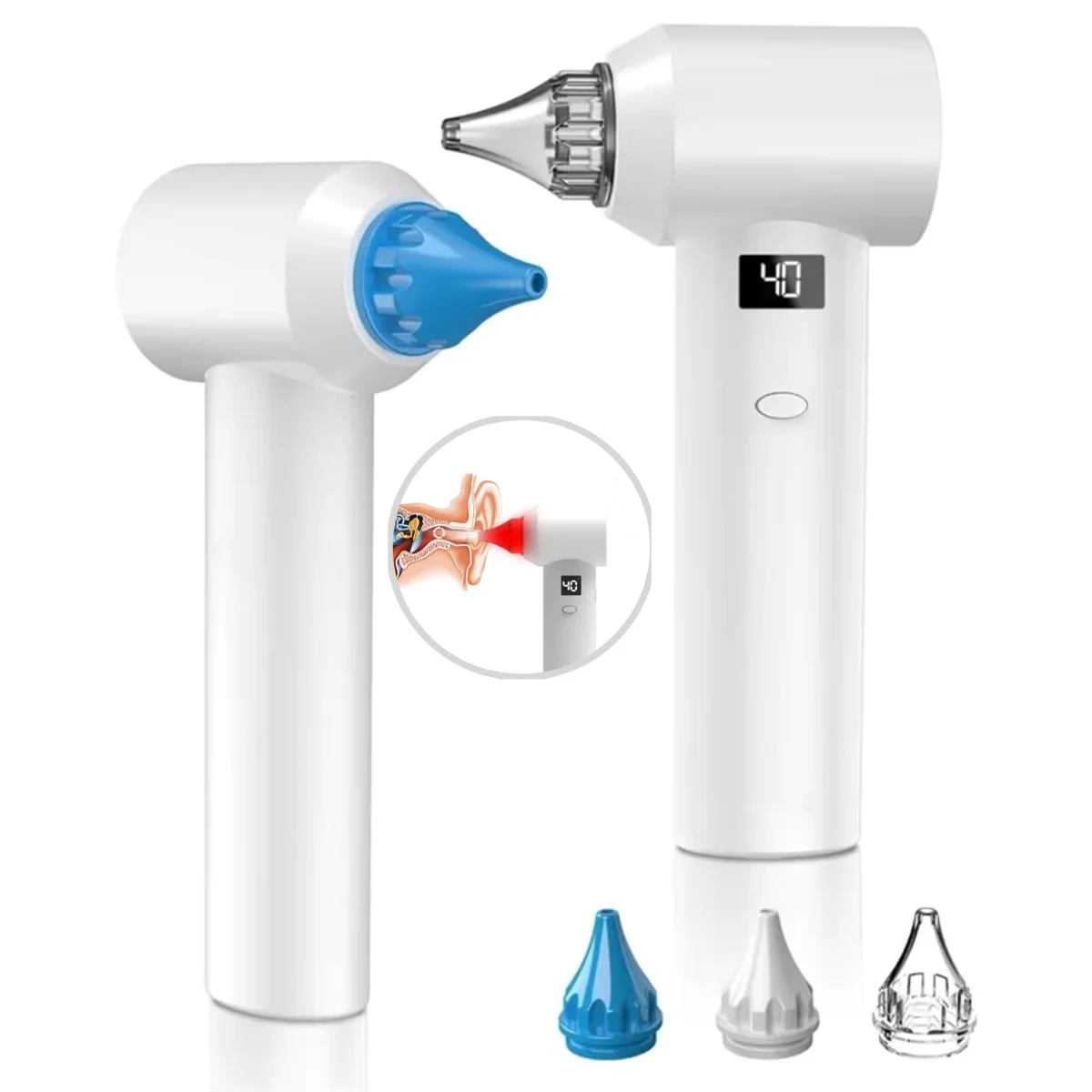 Electric Ear Dryer Water Remover 650nm Red Light Therapy Device Ear Fluid Drier Protection Care for Swimmers for Otitis Media