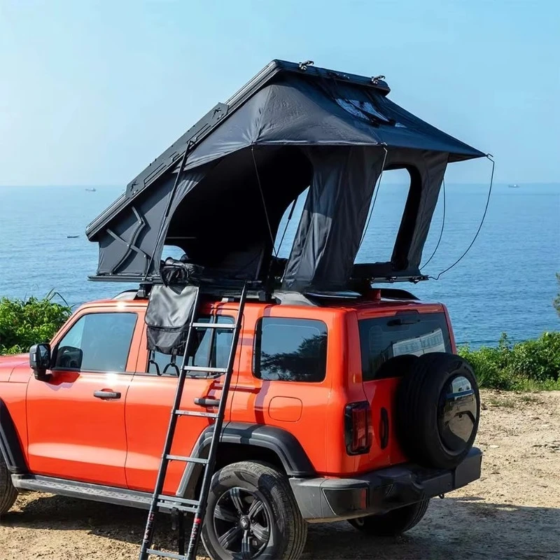 Slimline Rooftop Tent, 8cm Profile, Lightweight With Solar Panel, For Pickup & Van, CE Certified