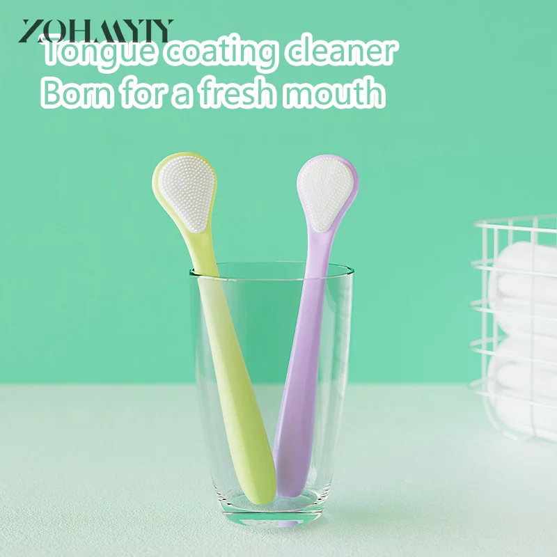 Double Sided Tongue Scraper Fresher Breath Tongue Cleaner Mouth Cleaning Tool Soft Scraper For Oral Care Dual-Effect Cleaning