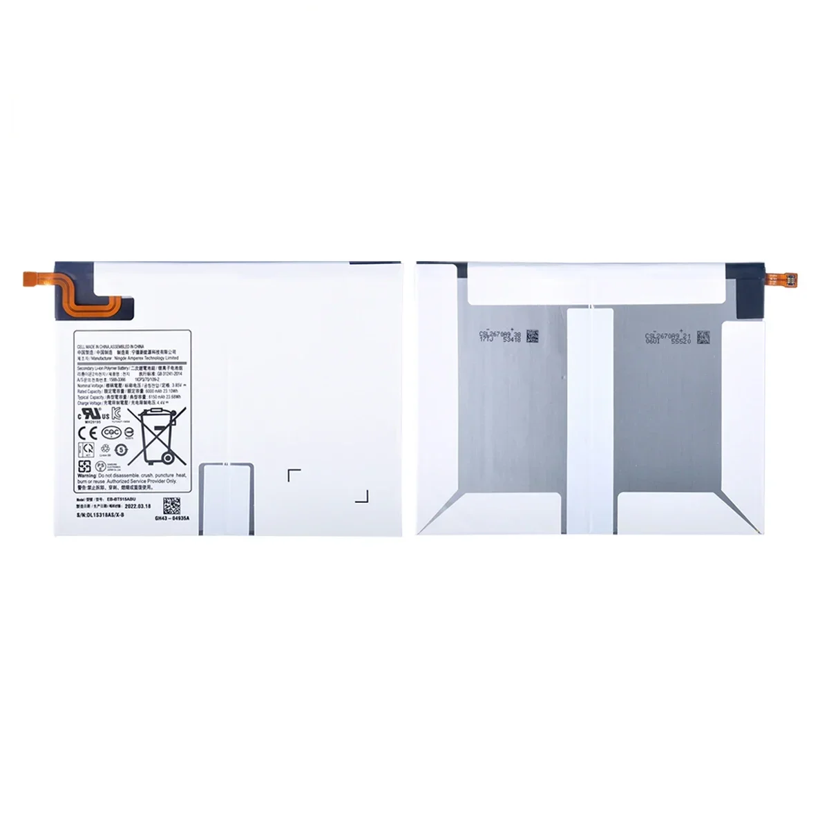 Zupełnie nowa bateria zamienna EB-BT515ABU 6150mAh do tabletu Samsung Galaxy Tab A T510 — zdjęcie produktu 5