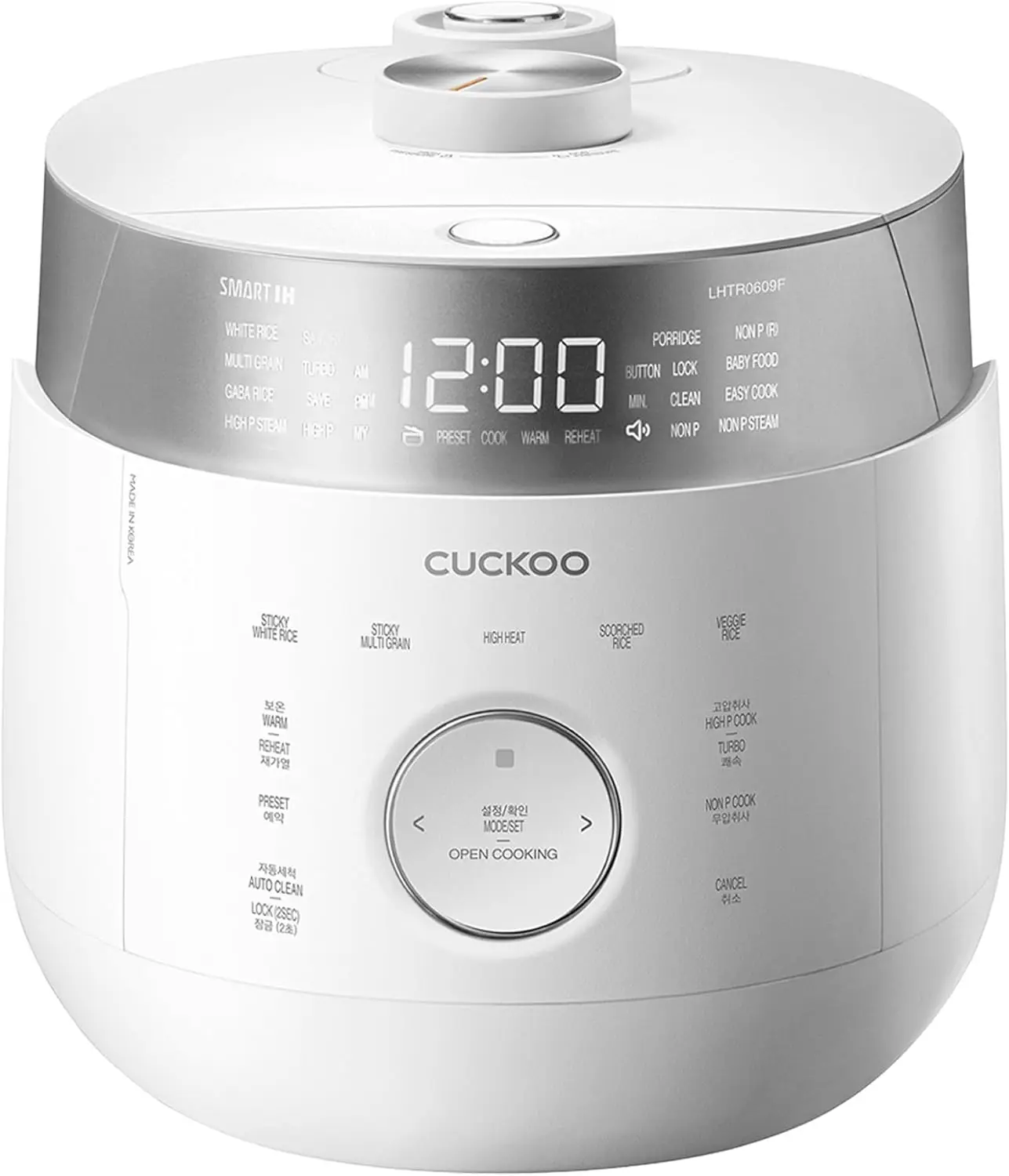 

Twin Pressure Rice Cooker 6-Cup Uncooked / 12-Cup Cooked with Induction Heating Technology, 20 Menu Modes with Voice Guid