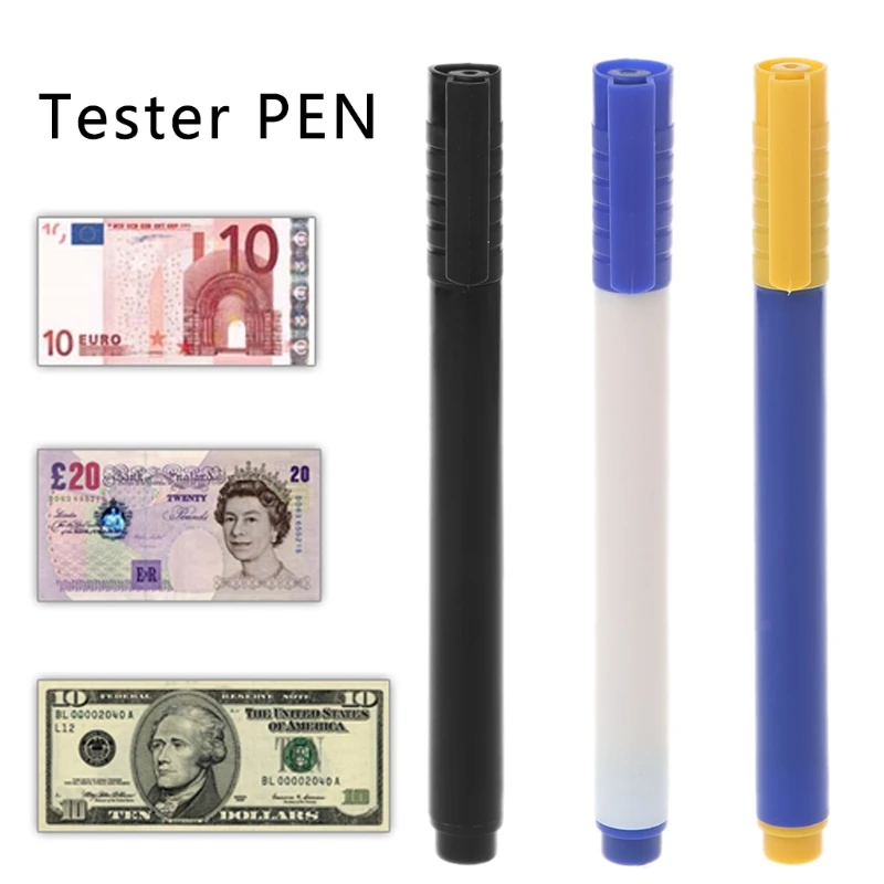 Note Checker Tester Pens for Dollars Pounds Euros Fake Bill Currency Fake Money Detector Marker Durable