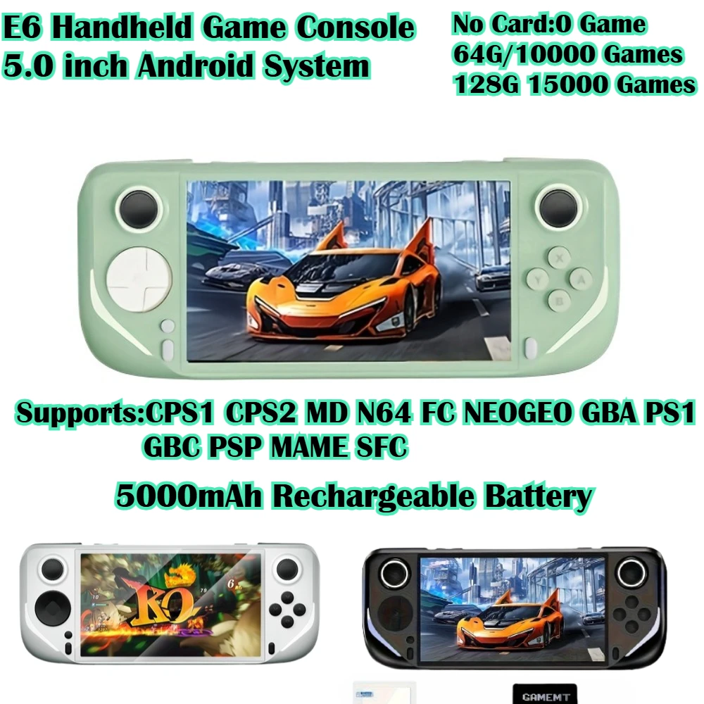 console-de-jeu-portable-e6-ecran-hd-50-pouces-systeme-android-13-batterie-rechargeable-5000-mah-lecteur-de-jeux-retro-pour-adultes-et-enfants