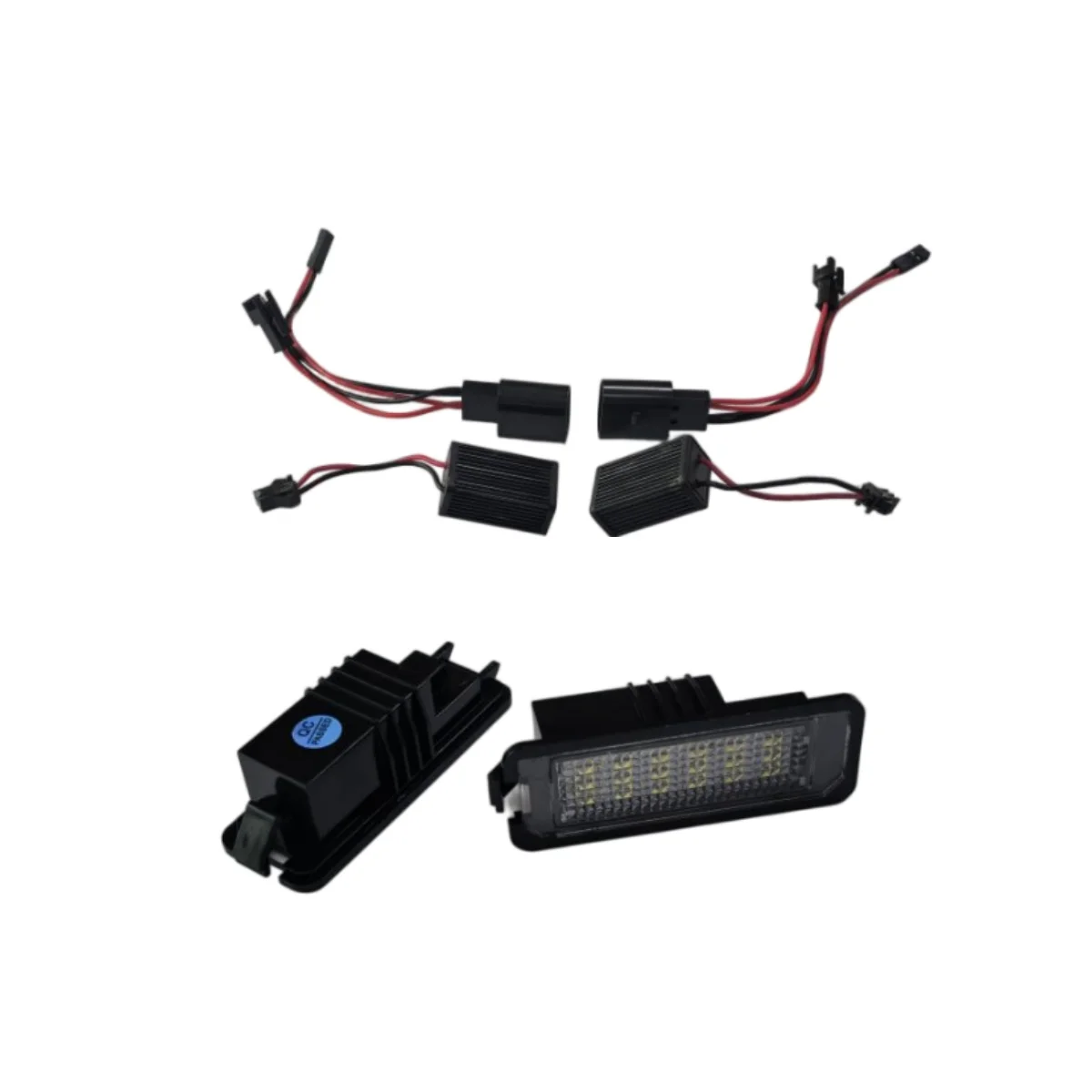 2 Pieces A Set LED License Plate Lights (W/O CANBUS Load Resistors) For VW Volkswagen EOS Direct fit and simple plug and play