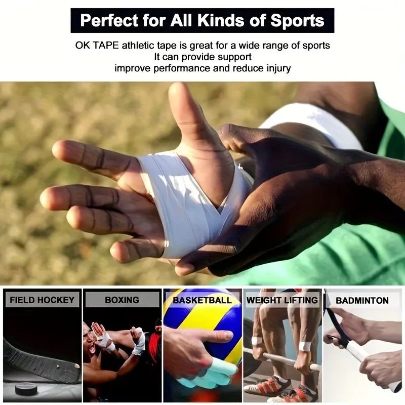 10Meters Sport Athletic Waterproof Cotton White Boxing Adhesive Tape Strain Injury Support Sport Binding Bandage