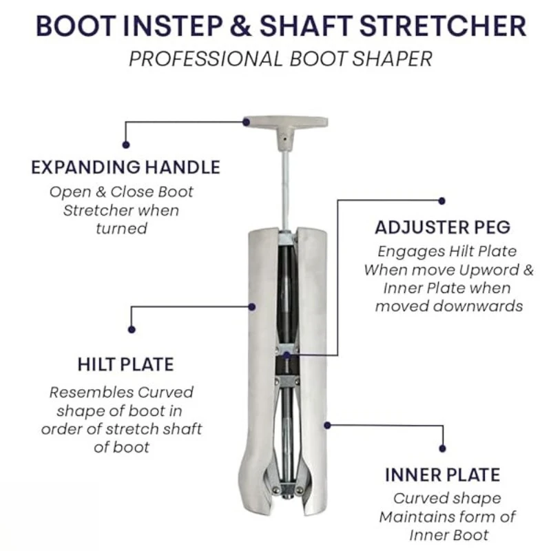 Boot brace, for relieving boot tightness on ankles and calves