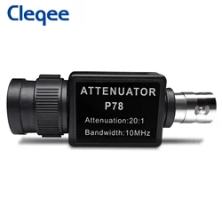 Cleqee P78 Oscilloscope 20:1 Passive Attenuator Signal Attenuator 10MHz Bandwidth BNC Male to Female Adapter HT201