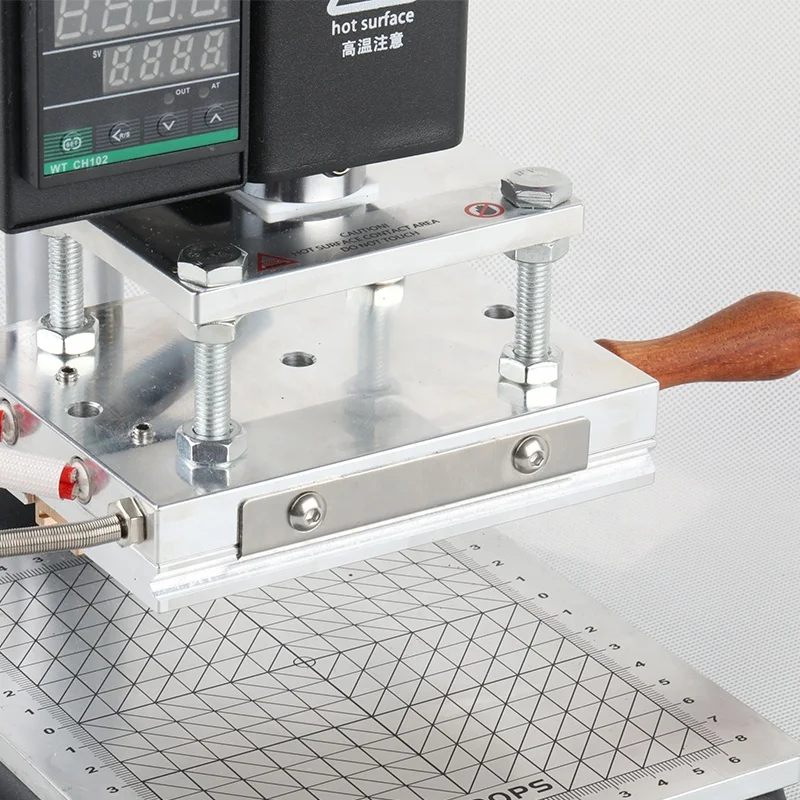 Máquina de estampado Digital con ranura en T, estampadora en caliente, estampadora Manual para cuero de PVC, Pu y papel