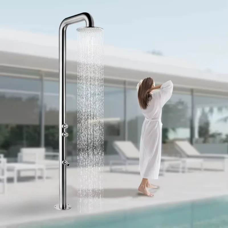 

Hot and Cold Stainless Steel Outdoor Shower for Swimming Pool and Garden