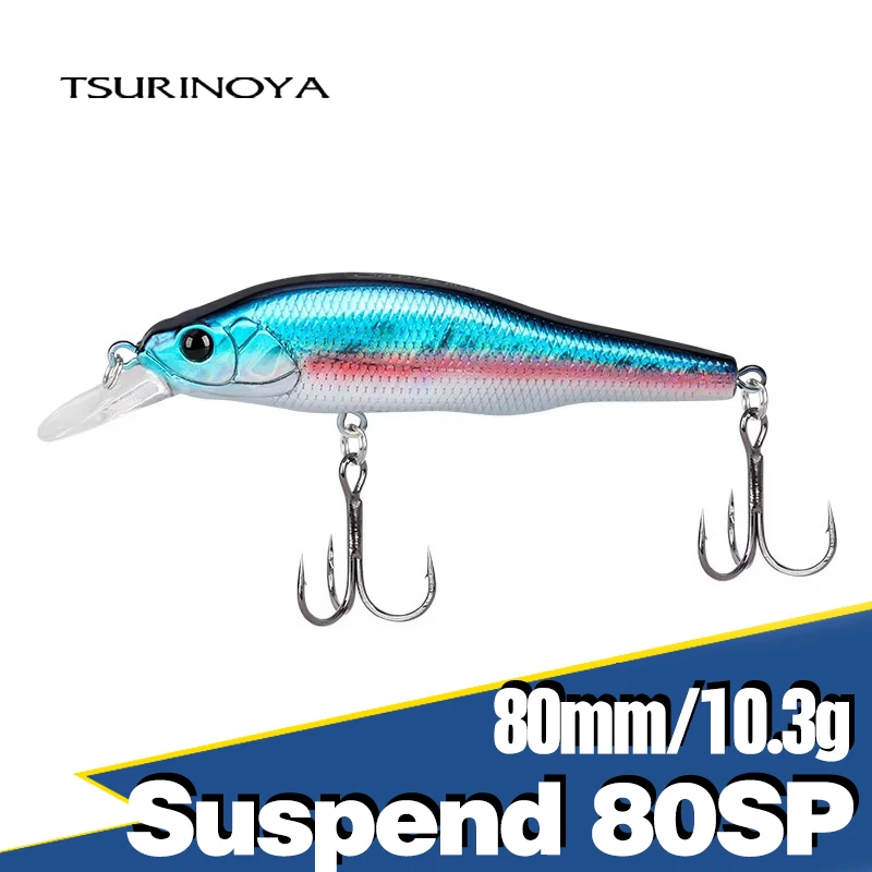 TSURINOYA 3,15 Zoll 80SP Suspend Minnow Sabre 80 mm 10,3 g künstlicher Bass Pike Hard Baits Shiner Shad Angelköder Jerkbait